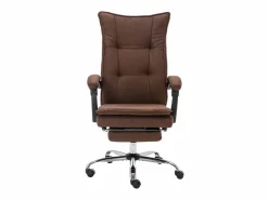 Online vidaxl Silla de oficina de masaje de tela marrón Marru00f3n