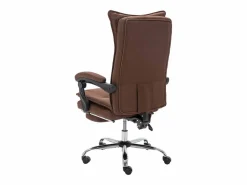 Online vidaxl Silla de oficina de masaje de tela marrón Marru00f3n
