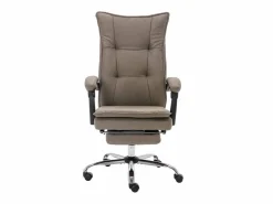 Outlet Silla de oficina de masaje de tela gris taupé Silla De Oficina