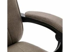 Outlet Silla de oficina de masaje de tela gris taupé Silla De Oficina
