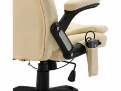 Sale vidaxl Silla de oficina de masaje de cuero sintético color Crema