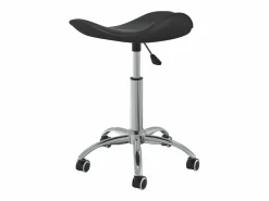 Clearance Silla de oficina de piel sintética negra Negro