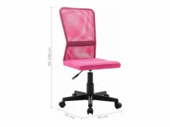 Clicnbuy Silla de oficina de tela de malla 44x52x100 cm Rosa