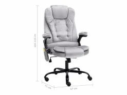 Online vidaxl Silla de oficina de terciopelo claro Gris