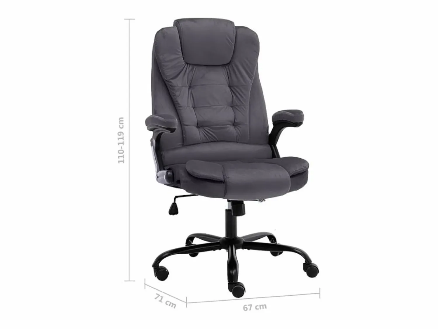 vidaxl Silla de oficina de terciopelo oscuro
