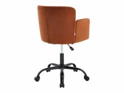 Sale Vente-unique Silla de oficina de terciopelo y acero en color con altura ajustable - TOARA Terracota