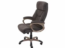 Sale Silla de oficina Denver, suede look gris oscuro Silla De Oficina