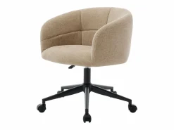 Vente-unique Silla de oficina en tejido texturizado - NOMITIO Beige