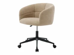 Vente-unique Silla de oficina en tejido texturizado - NOMITIO Beige