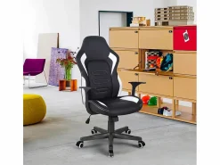 Outlet FRANCHINISHOP Silla de oficina ergonómica en símil piel Aragon racing sport style Multicolor