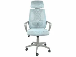 Kayelles Silla de oficina ergonómica, asiento de tejido Mesh reclinable, reposacabezas, altura regulable, giratoria, soporte lumbar, ruedas suaves FAMA+