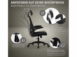 Discount Silla de oficina ergonomica, asiento ordenador regulable con reposacabezas Silla Gaming