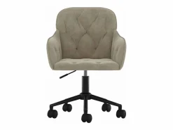 Clicnbuy Silla de oficina giratoria de terciopelo claro