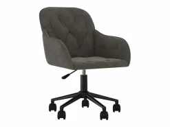 Outlet Clicnbuy Silla de oficina giratoria de terciopelo oscuro Gris