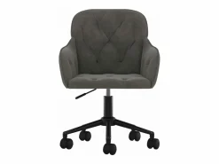 Outlet Clicnbuy Silla de oficina giratoria de terciopelo oscuro Gris