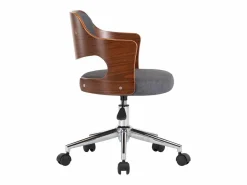 Discount Silla de oficina giratoria de madera curvada y tela ES372939 Gris