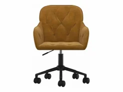 Outlet Silla de oficina giratoria de terciopelo marrón ES903146 Marru00f3n