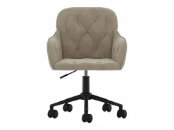 Silla de oficina giratoria de terciopelo claro ES602366