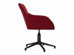 Clicnbuy Silla de oficina giratoria de terciopelo tinto