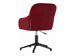 Clicnbuy Silla de oficina giratoria de terciopelo tinto