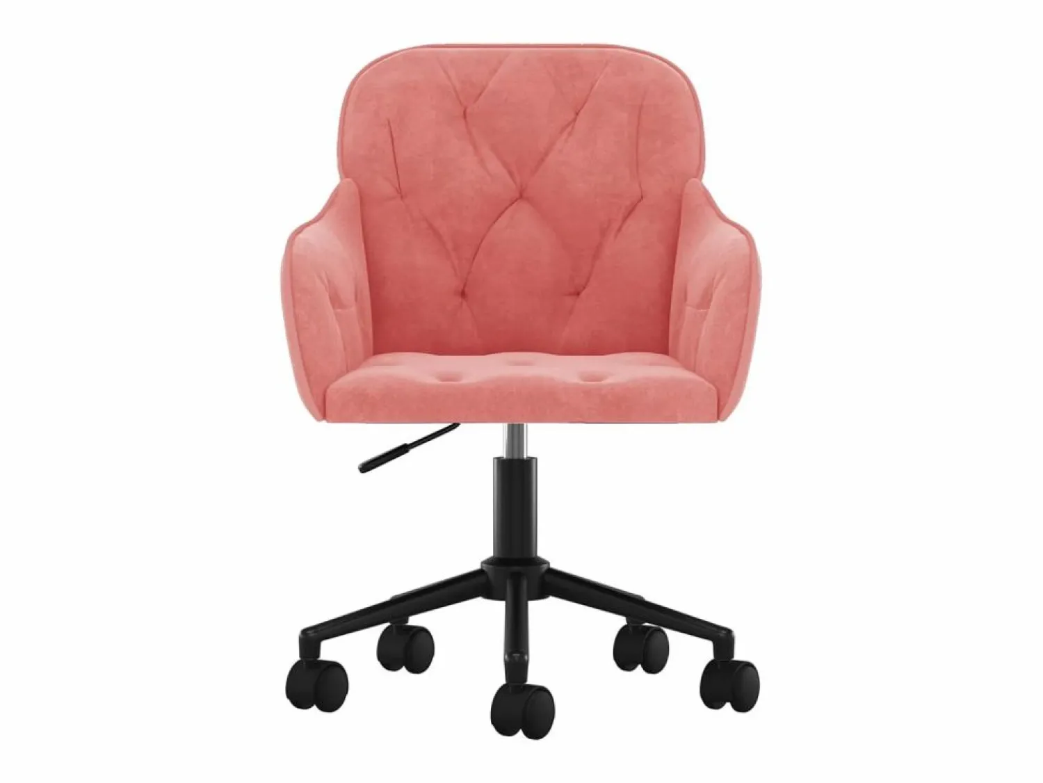 Outlet Silla de oficina giratoria de terciopelo ES604908 Rosa