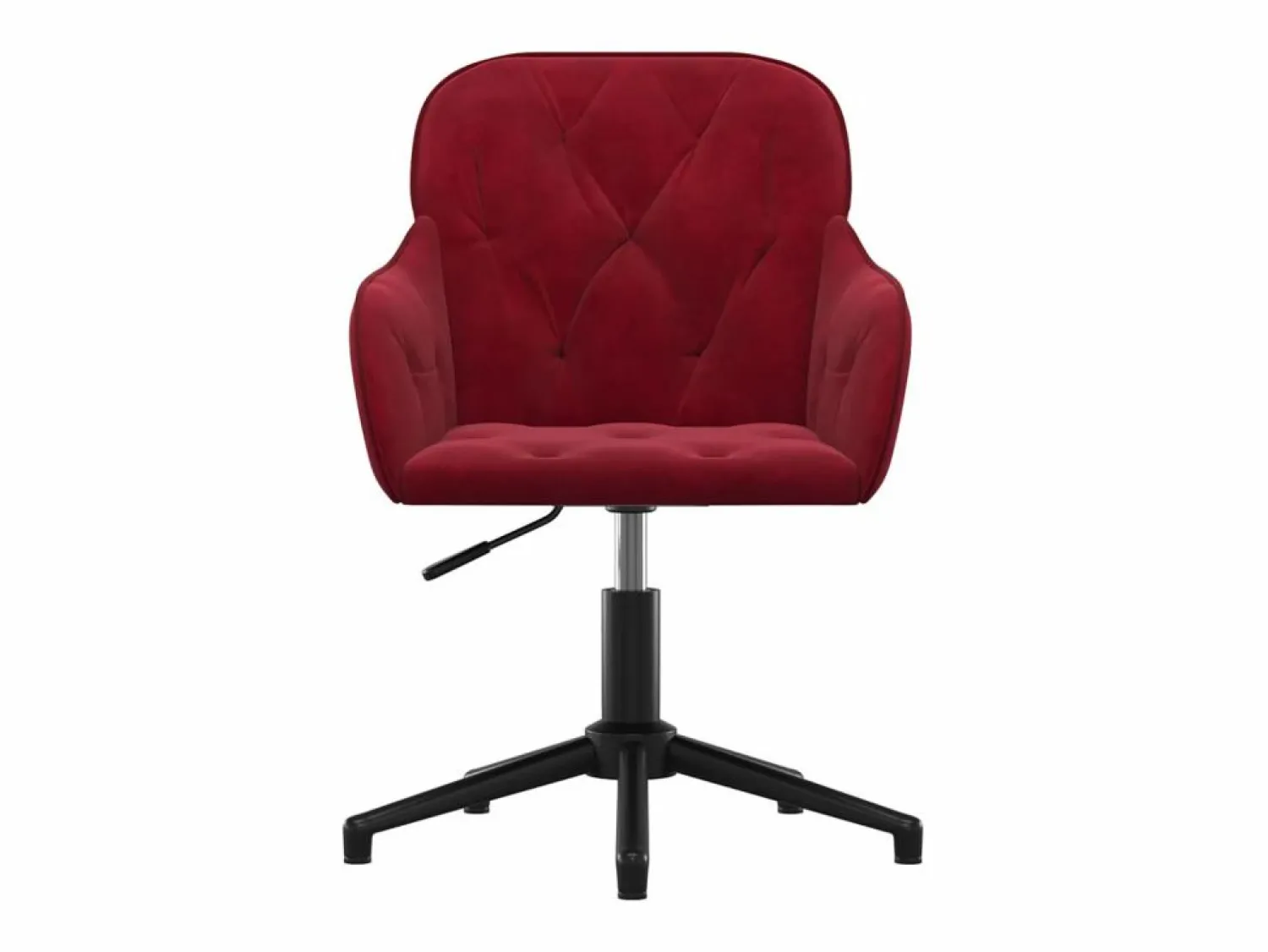 Silla de oficina giratoria de terciopelo tinto ES820330