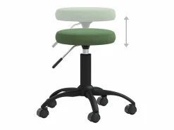 New Clicnbuy Silla de oficina giratoria de terciopelo oscuro Verde