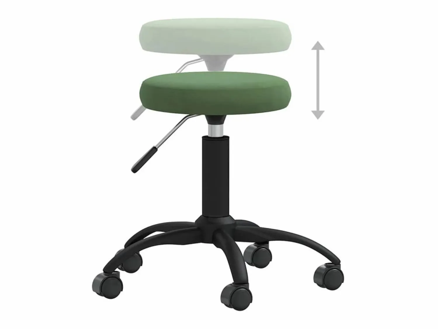 New Clicnbuy Silla de oficina giratoria de terciopelo oscuro Verde