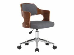 Best Silla de oficina giratoria de madera curvada y tela Silla De Escritorio