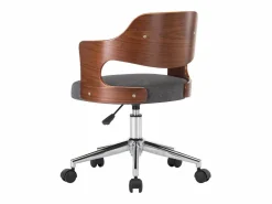 Best Silla de oficina giratoria de madera curvada y tela Silla De Escritorio
