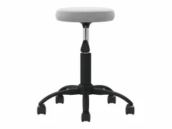 Silla de oficina giratoria de terciopelo gris claro