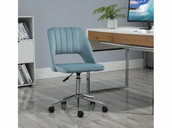 Silla de oficina giratoria, altura regulable, terciopelo , ergonómica (49x60x91 cm)