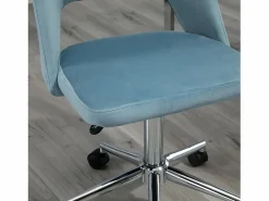 Silla de oficina giratoria, altura regulable, terciopelo , ergonómica (49x60x91 cm)