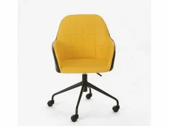 Online Silla de oficina giratoria acolchada de diseño moderno con altura ajustable Narew - Silla De Escritorio