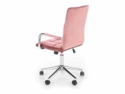 Clearance MSO Silla de oficina infantil MAC de terciopelo con estructura de metal cromado Rosa