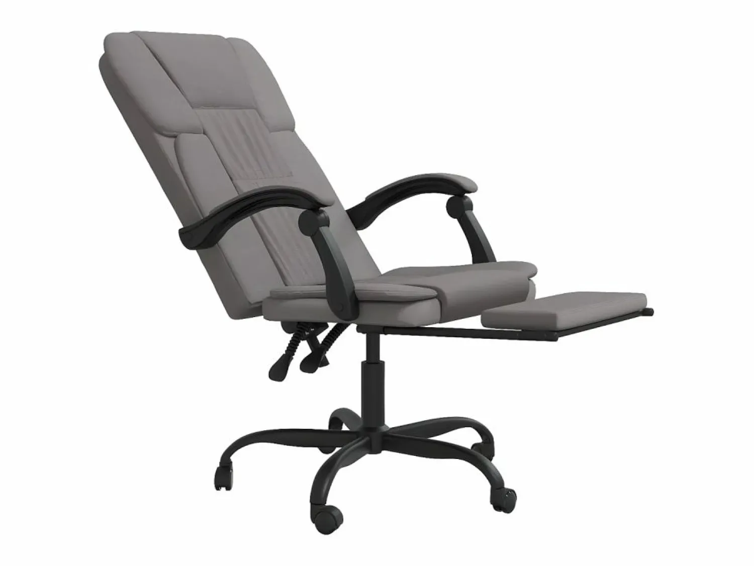 Discount Silla de oficina reclinable de tela gris taupé Silla De Oficina