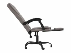 Discount Silla de oficina reclinable de tela gris taupé Silla De Oficina