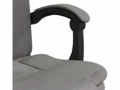 Discount Silla de oficina reclinable de tela gris taupé Silla De Oficina