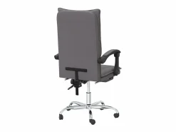 Clicnbuy Silla de oficina reclinable cuero sintético