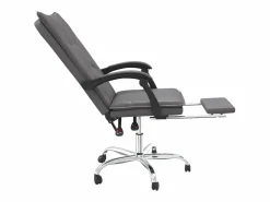 Clicnbuy Silla de oficina reclinable cuero sintético
