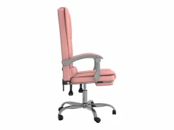 Clicnbuy Silla de oficina reclinable masaje cuero sintético
