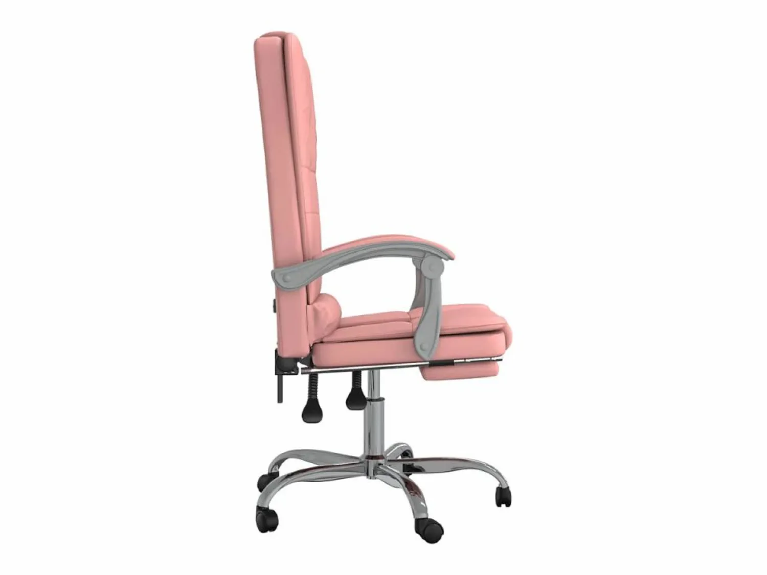 Clicnbuy Silla de oficina reclinable masaje cuero sintético