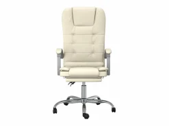Clicnbuy Silla de oficina reclinable masaje cuero sintético color