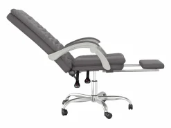 Clicnbuy Silla de oficina reclinable cuero sintético