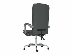 Clicnbuy Silla de oficina reclinable con masaje de tela oscuro