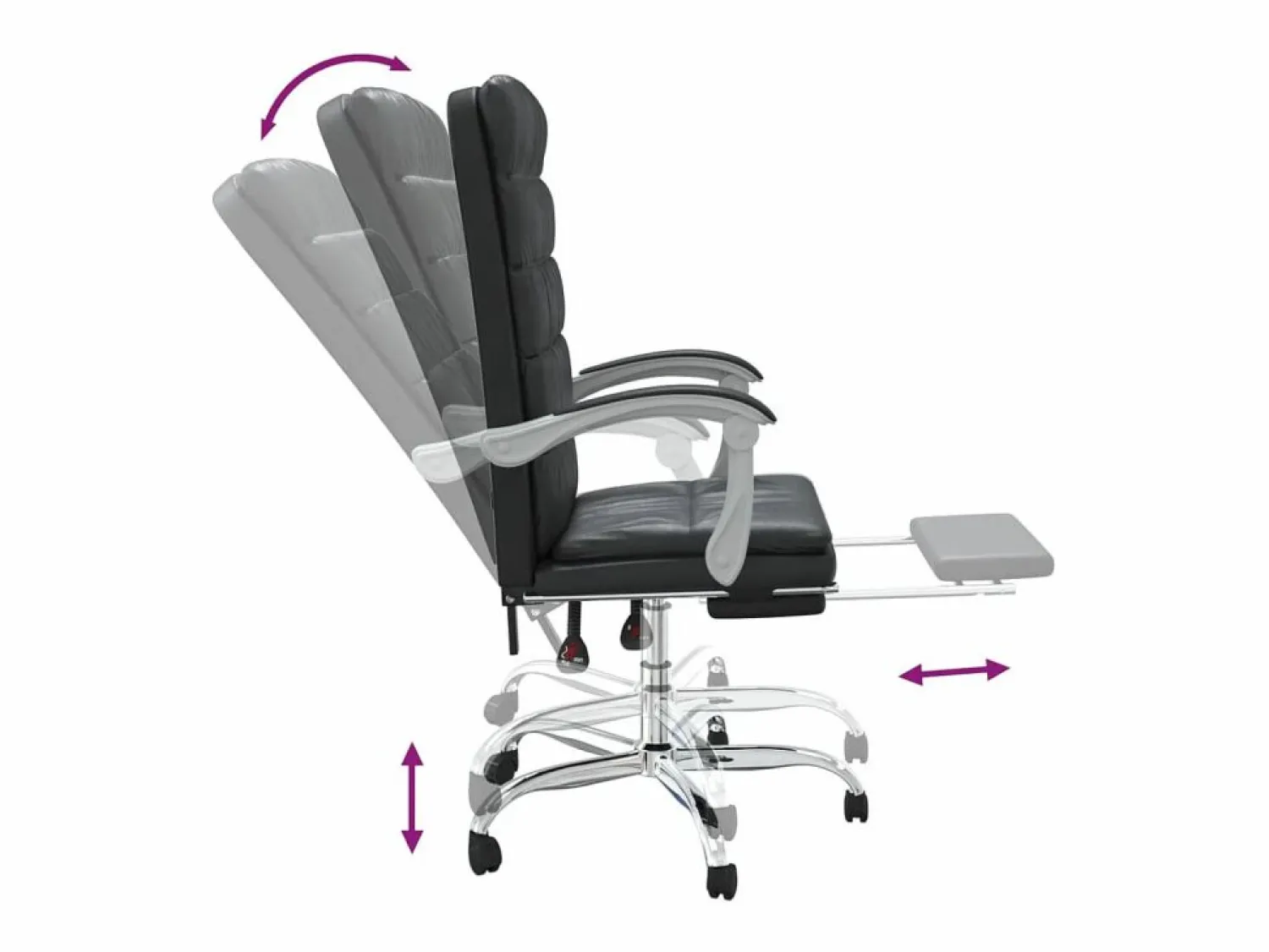 Online Silla de oficina reclinable cuero sintético Silla De Oficina