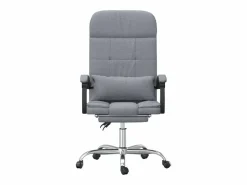 Outlet Clicnbuy Silla de oficina reclinable con masaje de tela claro Gris
