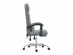 Outlet Clicnbuy Silla de oficina reclinable con masaje de tela claro Gris
