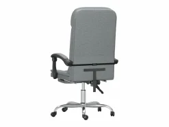 Outlet Clicnbuy Silla de oficina reclinable con masaje de tela claro Gris