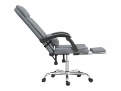 Outlet Clicnbuy Silla de oficina reclinable con masaje de tela claro Gris